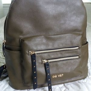 Nine West Backpack Faux Leather OLIVE